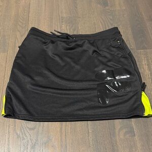 Gila Black Athletic Skort with Neon Yellow Accents